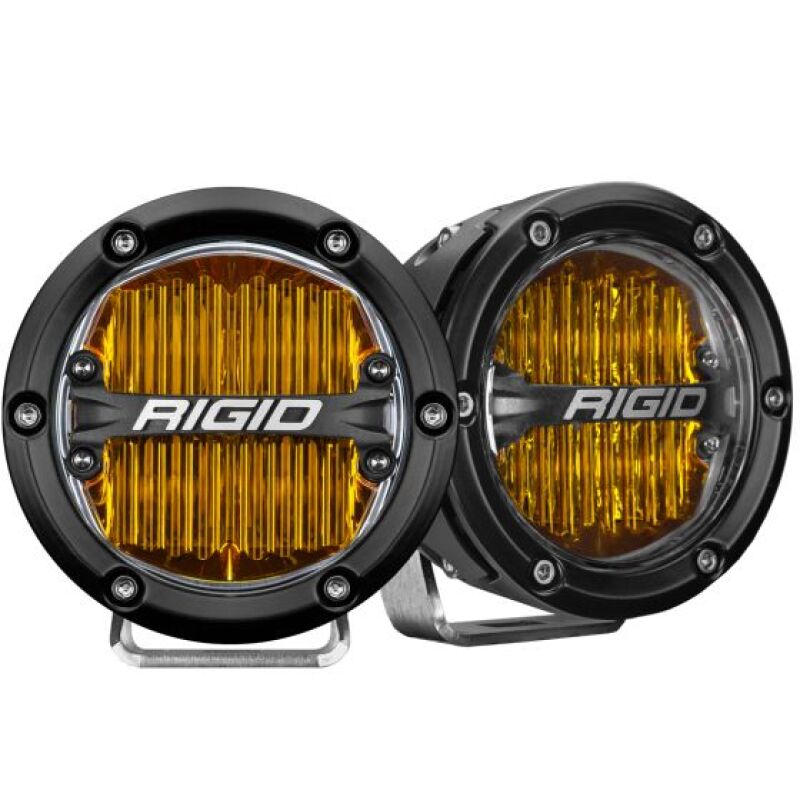 Rigid Industries 360-Series 4in LED SAE J583 Fog Light - Selective Yellow (Pair) Rigid Industries Light Bars & Cubes AXOPROS