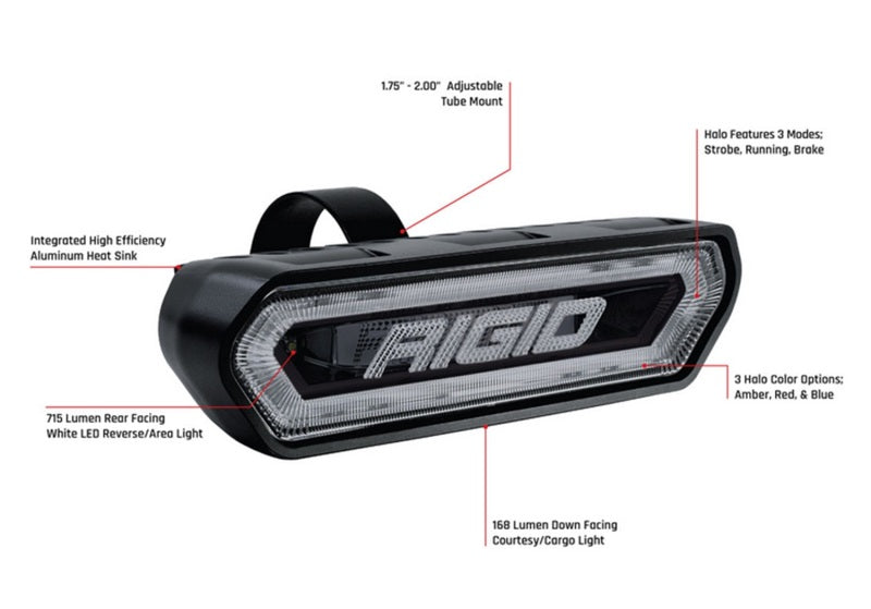 Rigid Industries Chase Tail Light Kit w/ Mounting Bracket - Blue Rigid Industries Tail Lights AXOPROS