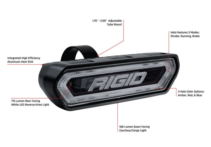 Rigid Industries Chase Tail Light Kit w/ Mounting Bracket - Blue Rigid Industries Tail Lights AXOPROS