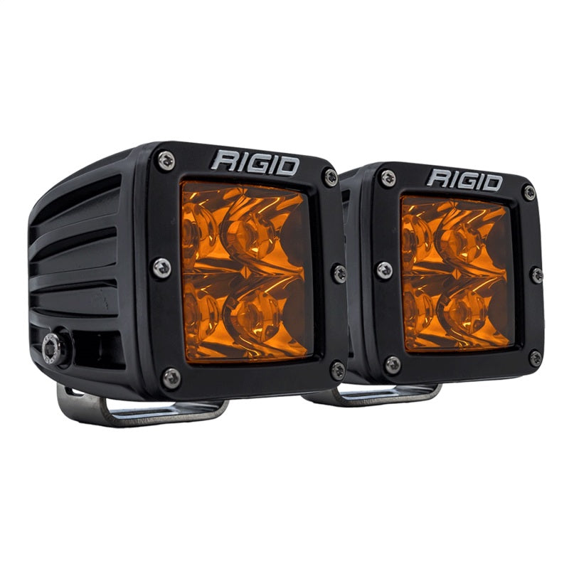 Rigid Industries D-Series Spot w/ Amber PRO Lens (Pair) Rigid Industries Light Bars & Cubes AXOPROS