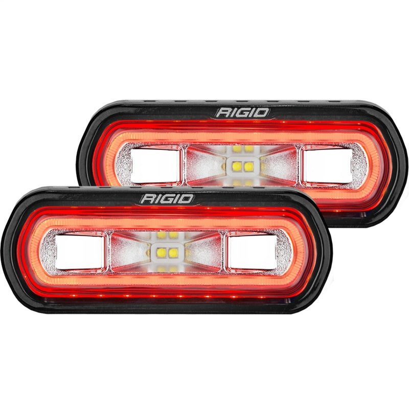 Rigid Industries SR-L Series Surface Mount LED Spreader Pair w/ Amber Halo - Universal Rigid Industries Light Bars & Cubes AXOPROS