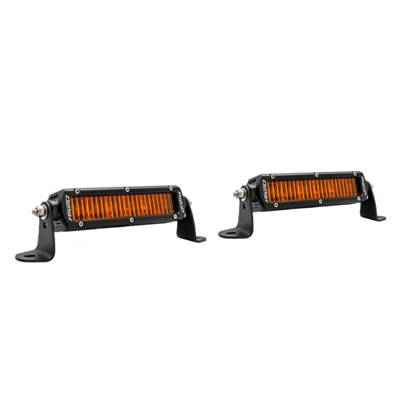 Rigid Industries SR-Series SAE 6in. w/ Amber PRO Lens (Pair) Rigid Industries Light Bars & Cubes AXOPROS