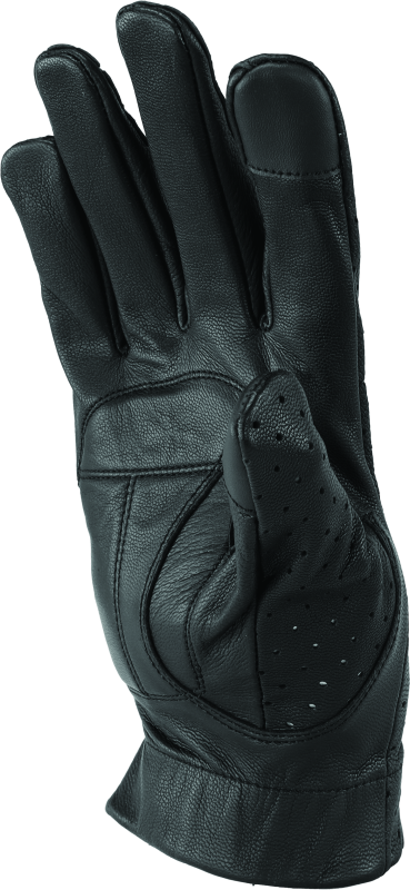River Road Tucson Leather Perforated Gloves Black - Small River Road Gloves  AXOPROS
