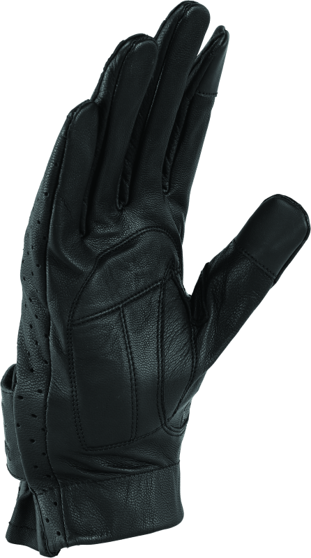 River Road Tucson Leather Perforated Gloves Black - Small River Road Gloves  AXOPROS