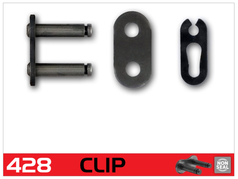 RK Chain 428 Clip Link - Natural RK Chain Chains AXOPROS