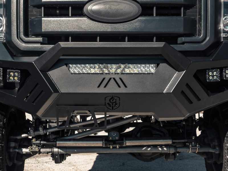 Road Armor 11-16 Ford F-250 SPARTAN Front Bumper Bolt-On Pre-Runner Guard - Tex Blk Road Armor Bumpers - Steel AXOPROS
