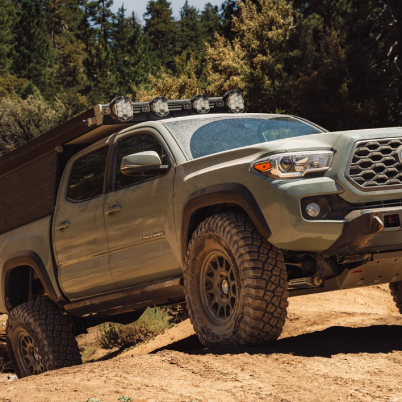 Rock Slide 16-23 Toyota Tacoma Rock Sliders Long Bed Rock Slide Engineering Steps AXOPROS