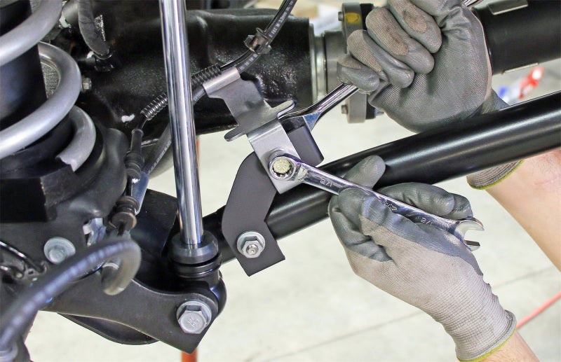 RockJock JL/JT Brake Line Relocation Bracket Kit Front Pair RockJock Brackets AXOPROS
