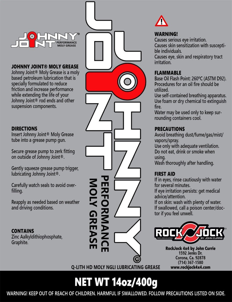 RockJock Johnny Joint Grease 14oz Tube RockJock Greases & Lubricants AXOPROS