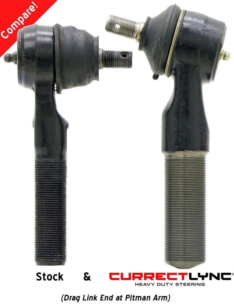 RockJock TJ/LJ/XJ/MJ Currectlync Steering System Bolt-On w/ 1 1/4in Dia. Tie Rod/Forged Drag Link RockJock Steering Knuckles & Spindles AXOPROS