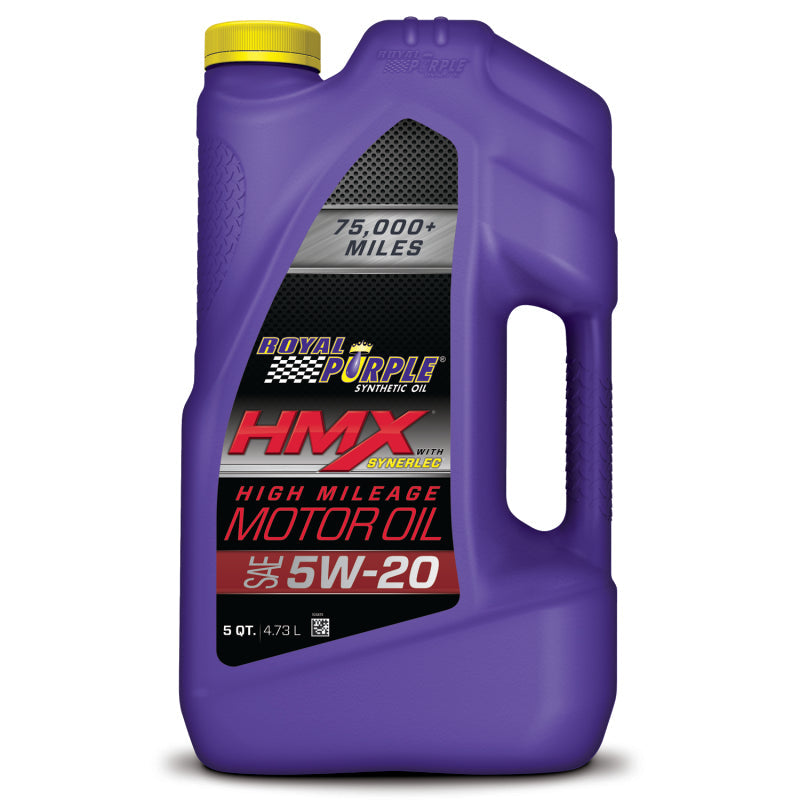 Royal Purple HMX Premium Synthetic High Mileage 5W-20 Motor Oil - 5 Quart Royal Purple Motor Oils AXOPROS