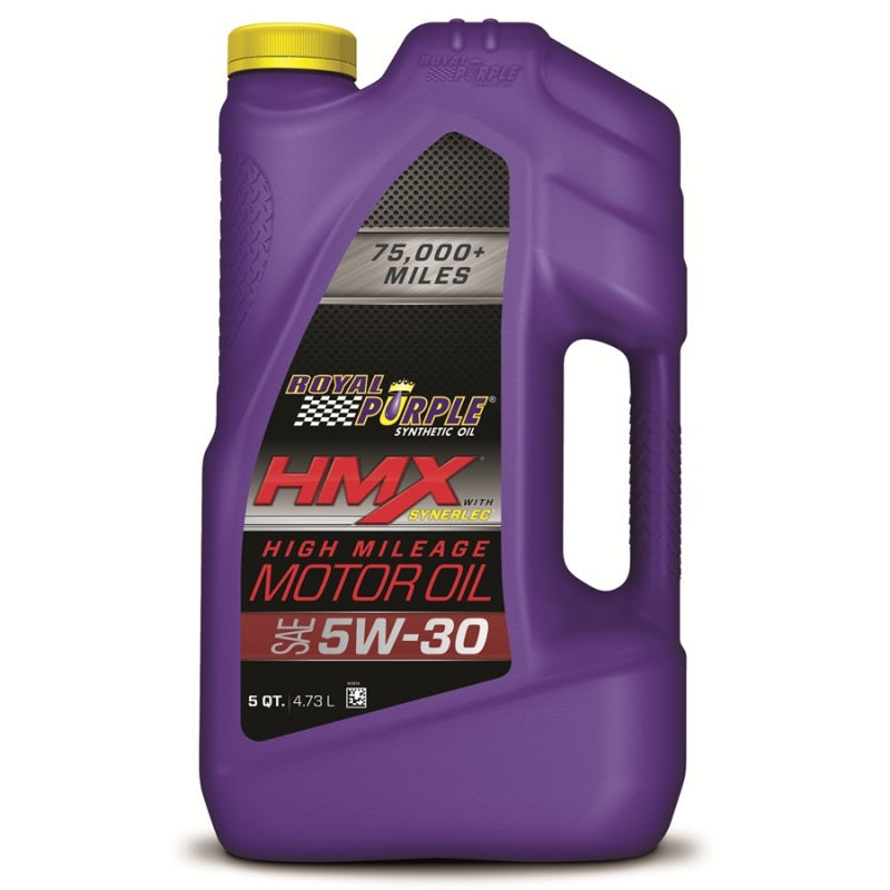 Royal Purple HMX Premium Synthetic High Mileage 5W-30 Motor Oil - 5 Quart Royal Purple Motor Oils AXOPROS