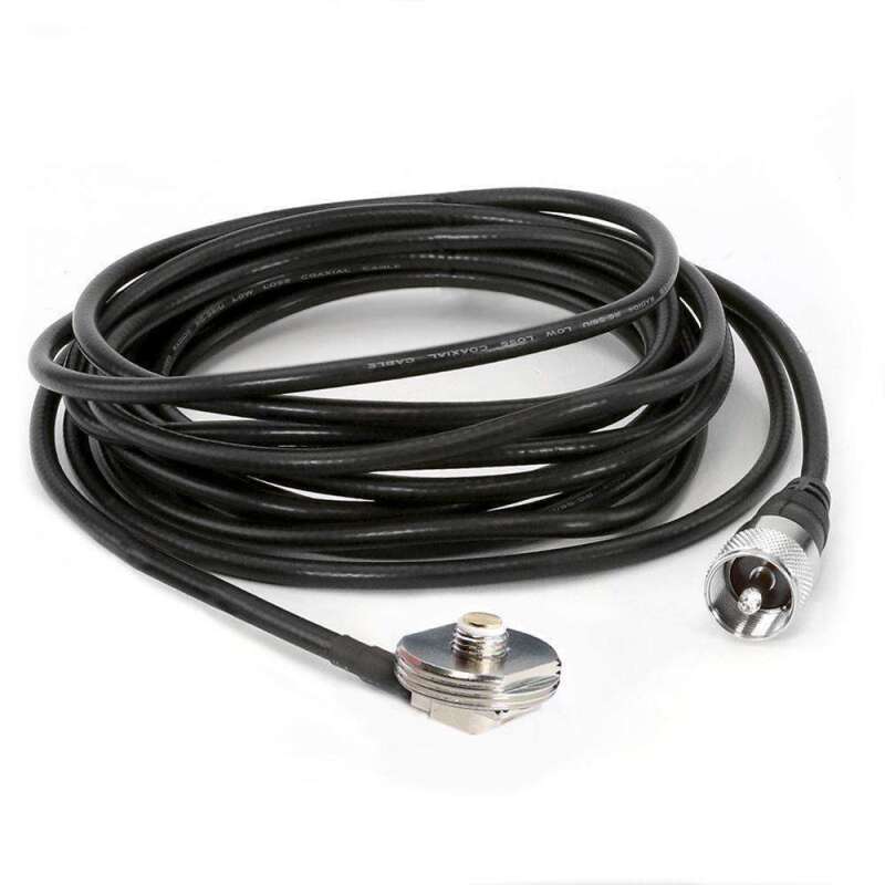 Rugged Radios 15 Ft Antenna Coax Cable with 3/8 NMO Mount Rugged Radios Wiring Connectors AXOPROS