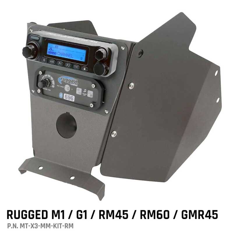 Rugged Radios Can-Am X3 Mounting Kit with Multi Mount and Side Panels Rugged M1/G1/RM45/RM60/GMR45 Rugged Radios Audio AXOPROS