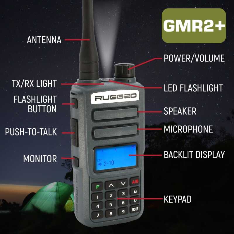 Rugged Radios Rugged GMR2 PLUS - GMRS / FRS Two Way Handheld Radio Safety Yellow Rugged Radios Radio Communications AXOPROS