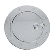 Rugged Ridge 07-18 Jeep Wrangler JK Stainless Steel Locking Gas Cap Door Rugged Ridge Fuel Caps  AXOPROS