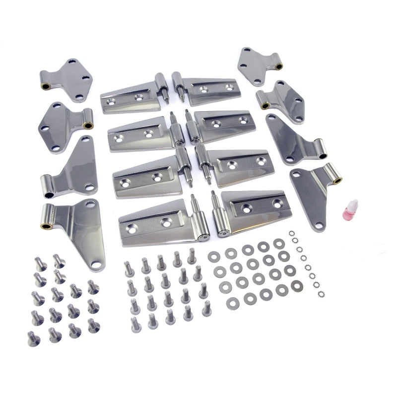 Rugged Ridge 07-18 Jeep Wrangler JKU Stainless Steel Door Hinge Kit Rugged Ridge Hardware Kits - Other AXOPROS
