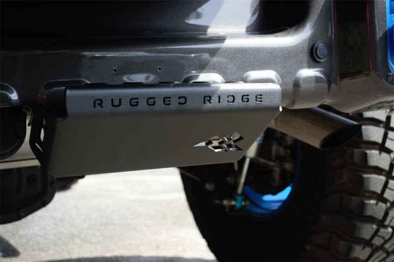 Rugged Ridge 07-23 Jeep Wrangler JK/JKU/JL/JLU & 20-23 Gladiator Hitch Skid Plate 2in. Rec - Tex Blk Rugged Ridge Skid Plates AXOPROS