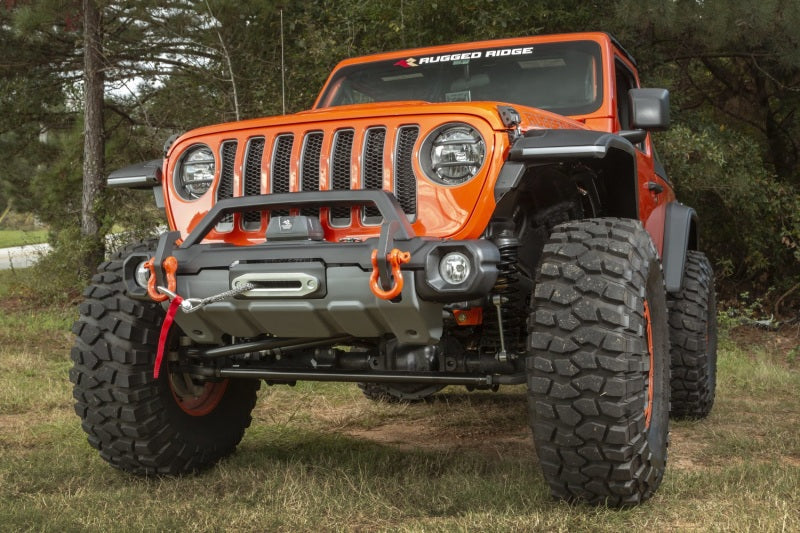 Rugged Ridge 18-21 Jeep Wrangler/Gladiator (JL/JT) Venator Modular Bumper - Black Rugged Ridge Bumpers - Steel AXOPROS