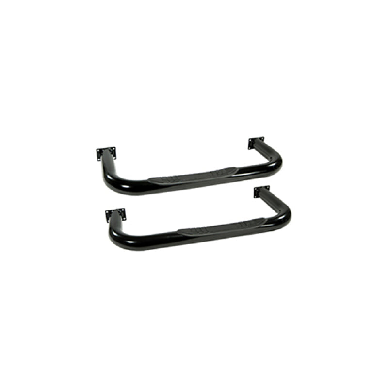 Rugged Ridge 3in Round Tube Side Steps Black 76-83 CJ5 Rugged Ridge Side Steps AXOPROS