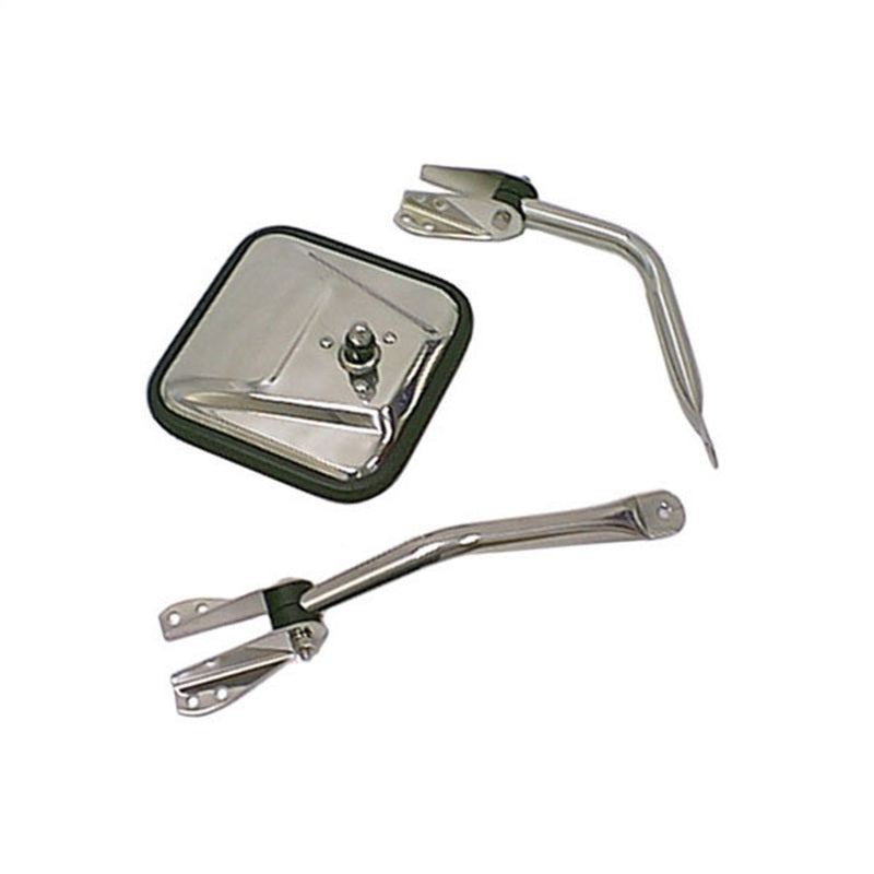 Rugged Ridge 55-86 Jeep CJ Chrome Mirror Head Rugged Ridge Exterior Trim AXOPROS