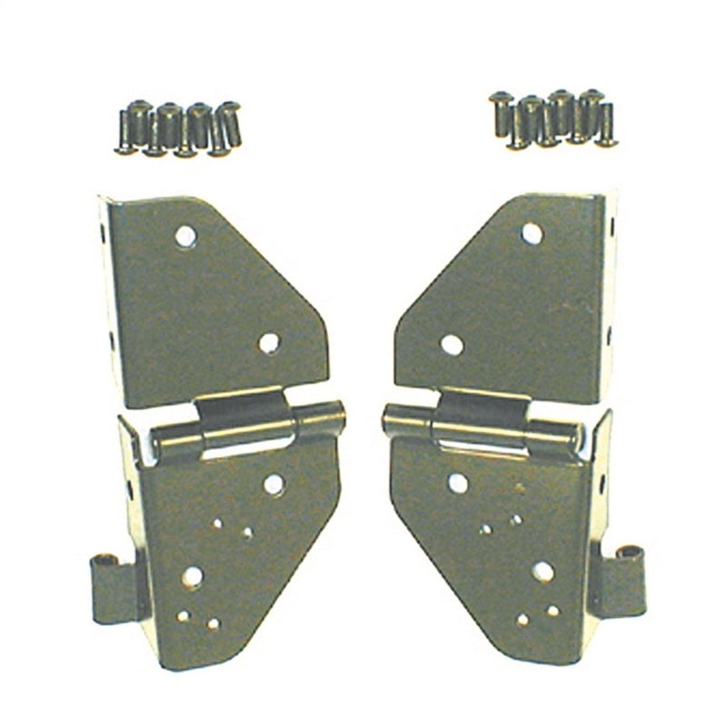 Rugged Ridge 76-86 Jeep CJ / 87-95 Jeep Wrangler YJ Black Windshield Hinges Rugged Ridge Hardware - Singles AXOPROS