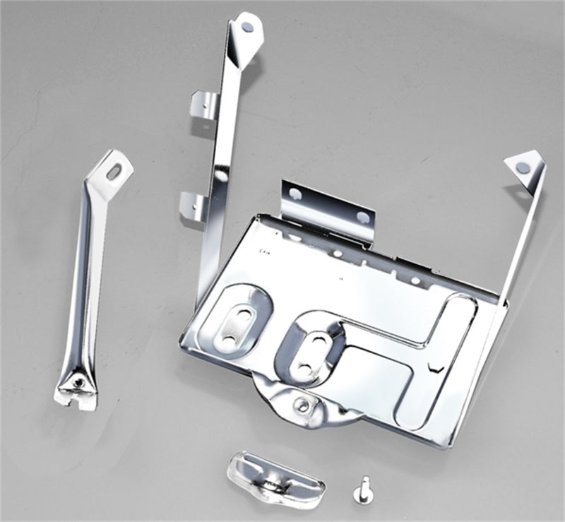 Rugged Ridge 76-86 Jeep CJ Stainless Steel Battery Tray Kit Rugged Ridge Battery Accessories AXOPROS