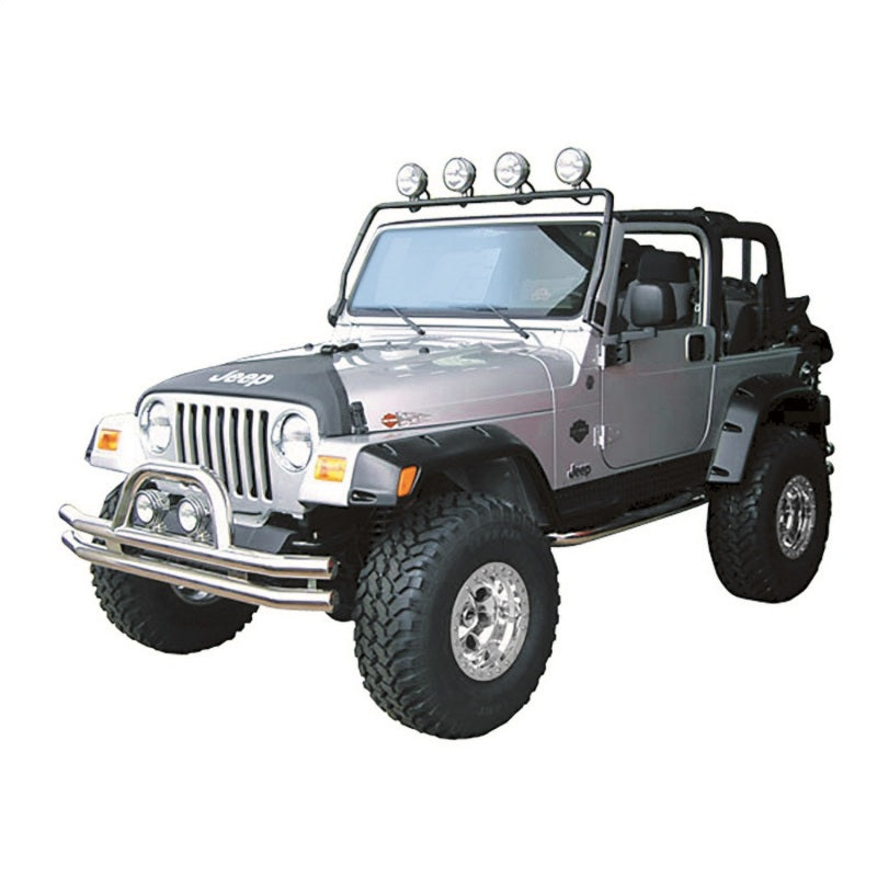 Rugged Ridge 97-06 Jeep Wrangler TJ Black Full Frame Light Bar Rugged Ridge Light Bars & Cubes AXOPROS
