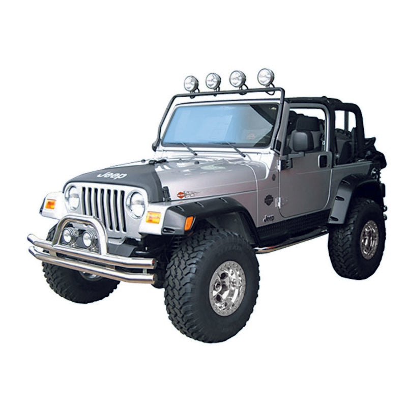 Rugged Ridge 97-06 Jeep Wrangler TJ Black Full Frame Light Bar Rugged Ridge Light Bars & Cubes AXOPROS