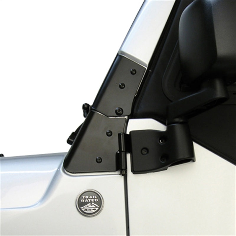 Rugged Ridge 97-06 Jeep Wrangler TJ Black Windshield Hinges Rugged Ridge Hardware - Singles AXOPROS