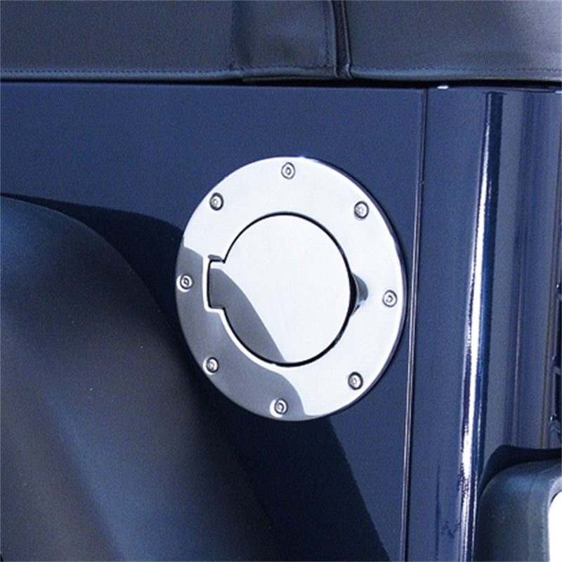 Rugged Ridge 97-06 Jeep Wrangler TJ Stainless Steel Non-Locking Gas Cap Door Rugged Ridge Fuel Caps  AXOPROS