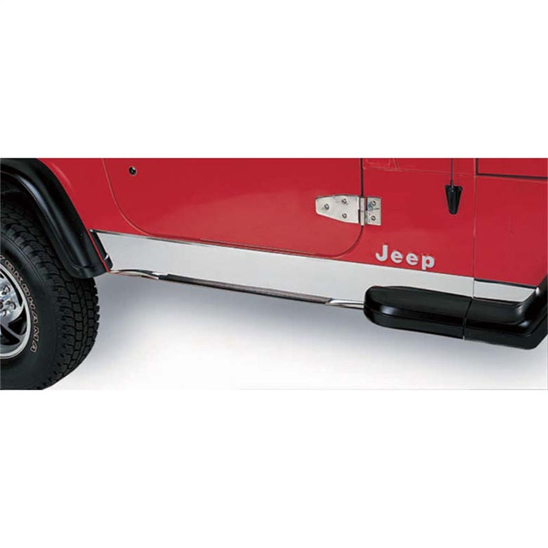 Rugged Ridge 97-06 Jeep Wrangler TJ Stainless Steel Rocker Panel Cover Rugged Ridge Rocker Arms AXOPROS