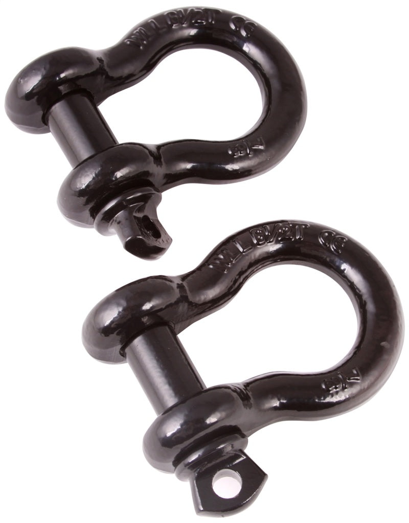 Rugged Ridge Black 7/8th Inch D-Shackles Rugged Ridge Shackle Kits AXOPROS