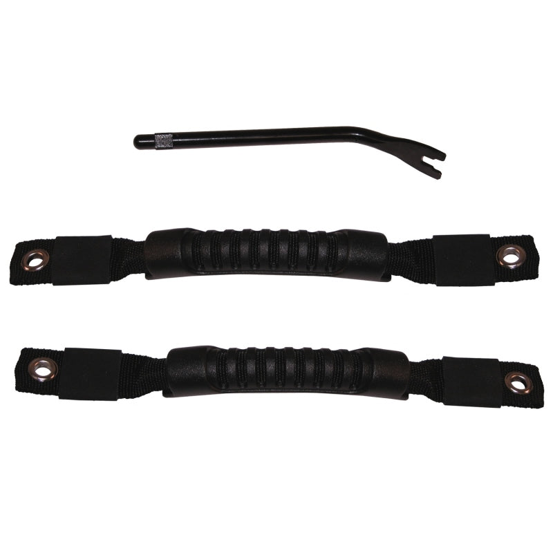 Rugged Ridge Door Pull Straps Black 97-06 Jeep Wrangler Rugged Ridge Hardware - Singles AXOPROS