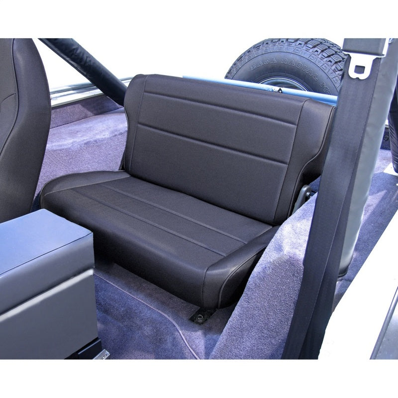 Rugged Ridge Fold&Tumble Rear Seat Black Denim 76-95 Jeep CJ / Jeep Wrangler Rugged Ridge Seat Releases AXOPROS