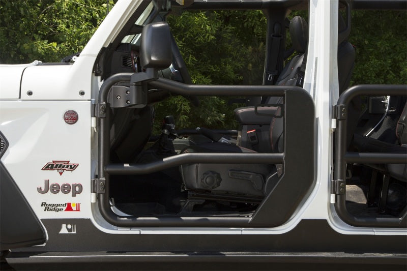 Rugged Ridge Fortis Front Tube Doors with Mirrors 18-23 Jeep Wrangler JL/JT Rugged Ridge Doors AXOPROS
