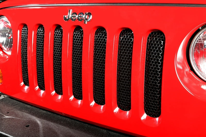 Rugged Ridge Grille Insert Black 07-18 Jeep Wrangler Rugged Ridge Grilles AXOPROS