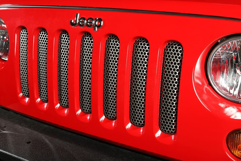 Rugged Ridge Grille Insert Satin Stainless 07-18 Jeep Wrangler Rugged Ridge Grilles AXOPROS