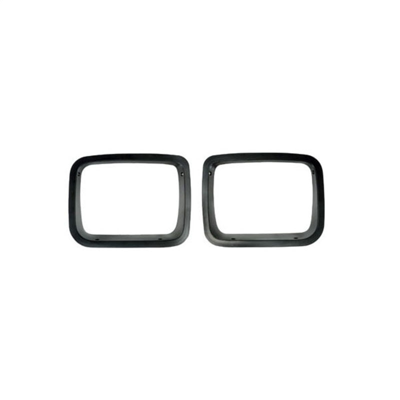 Rugged Ridge Headlight Bezels Black 87-95 Jeep Wrangler YJ Rugged Ridge Light Mounts AXOPROS