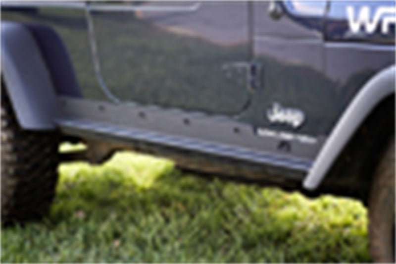 Rugged Ridge Heavy Duty Rocker Panel Guards 97-06 Jeep Wrangler TJ Rugged Ridge Body Armor & Rock Rails AXOPROS