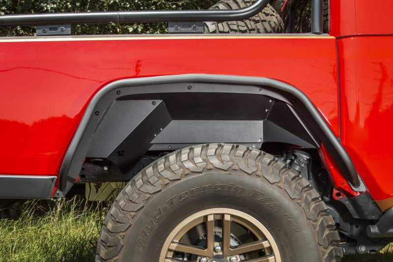 Rugged Ridge Inner Fender Liners Rear Aluminum Black 20-21 Jeep Gladiator JT Rugged Ridge Fender Flares  AXOPROS