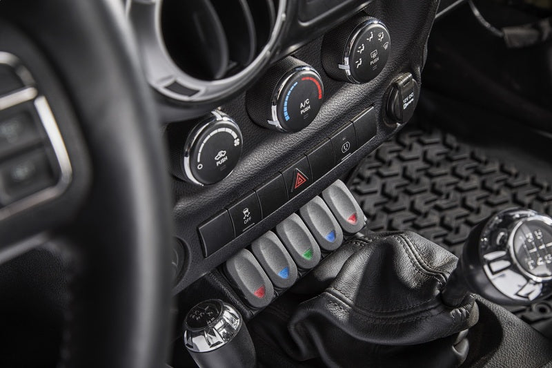 Rugged Ridge Lower Console Switch Panel 11-18 Jeep Wrangler JK/JKU Rugged Ridge Dash & Interior Trim AXOPROS
