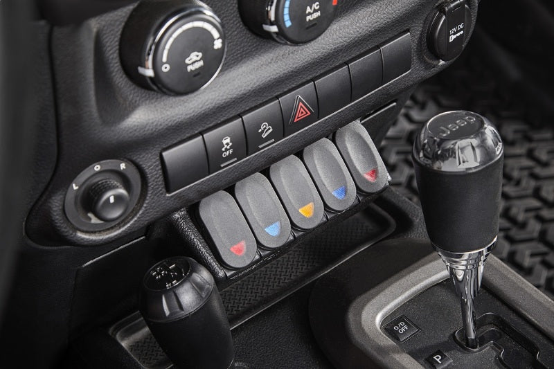 Rugged Ridge Lower Console Switch Panel 11-18 Jeep Wrangler JK/JKU Rugged Ridge Dash & Interior Trim AXOPROS