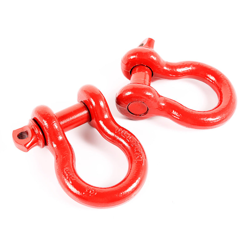 Rugged Ridge Red 7/8in D-Shackles Rugged Ridge Shackle Kits AXOPROS