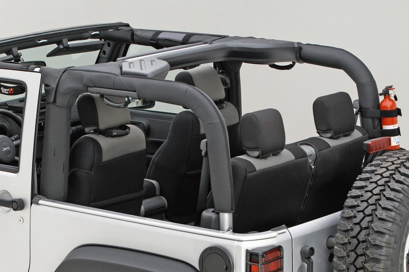 Rugged Ridge Roll Bar Cover Black Vinyl 07-18 Jeep Wrangler JK Rugged Ridge Roll Cage Components AXOPROS