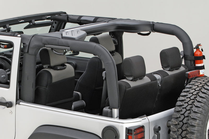 Rugged Ridge Roll Bar Cover Black Vinyl 07-18 Jeep Wrangler JK Rugged Ridge Roll Cage Components AXOPROS