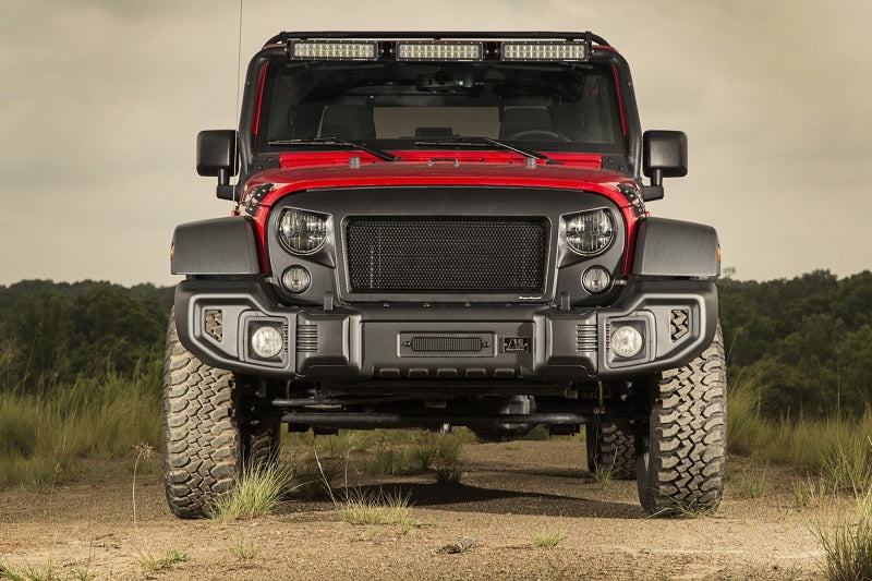 Rugged Ridge Spartacus Front Bumper Black 07-18 Jeep Wrangler Rugged Ridge Bumpers - Steel AXOPROS