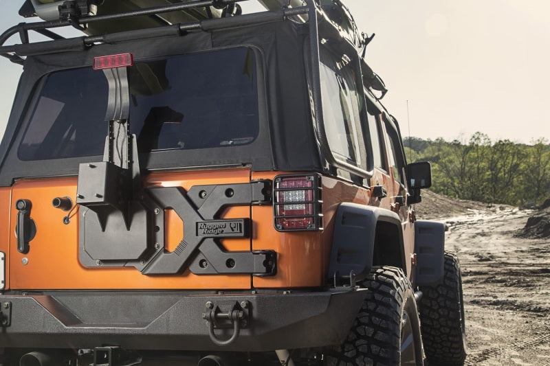 Rugged Ridge Spartacus HD Tire Carrier Kit 07-18 Jeep Wrangler Rugged Ridge Spare Tire Carriers AXOPROS