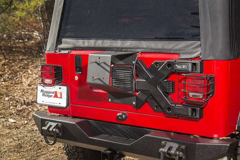 Rugged Ridge Spartacus HD Tire Carrier Whl Mount 87-06 YJ/TJ Rugged Ridge Spare Tire Carriers AXOPROS