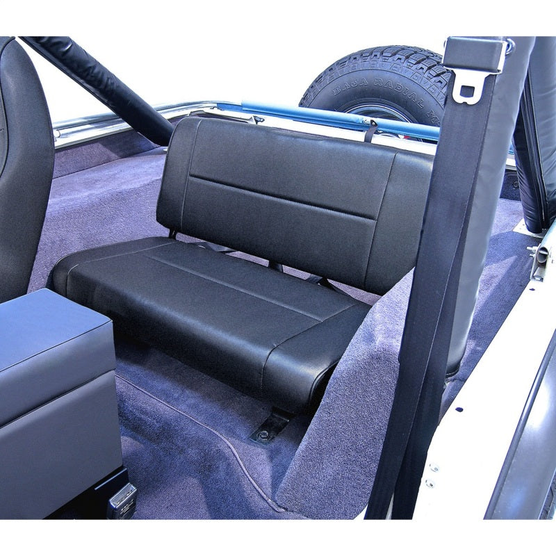 Rugged Ridge Standard Rear Seat Black Denim 55-95 Jeep CJ / Jeep Wrangler Rugged Ridge Seats AXOPROS